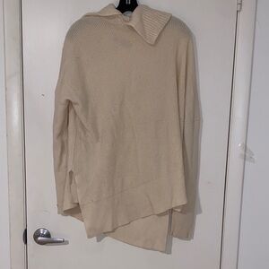 All Saints Cream Cowl Neck Sweater